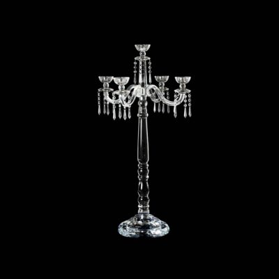 38" Lead Crystal Candelabra with 5th Candle