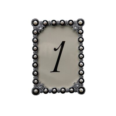 Beaded Charcoal Table Number