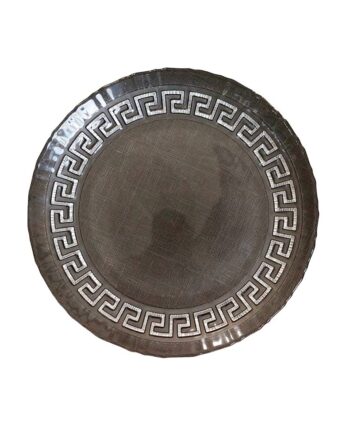 Black Aztec Glass Charger