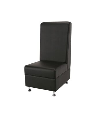 Black Mod High Back Armless Chair