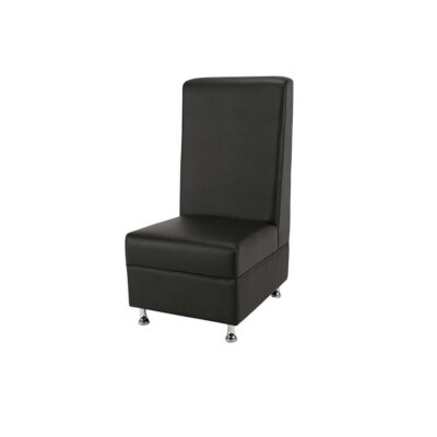 Black Mod High Back Armless Chair