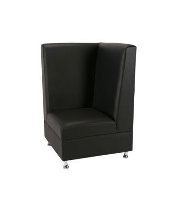 Black Mod High Back Corner Chair