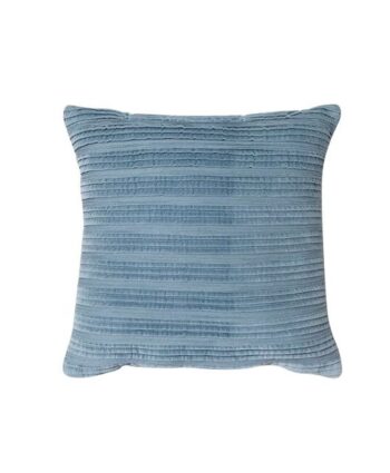 Blue Pleated Textured Pillow