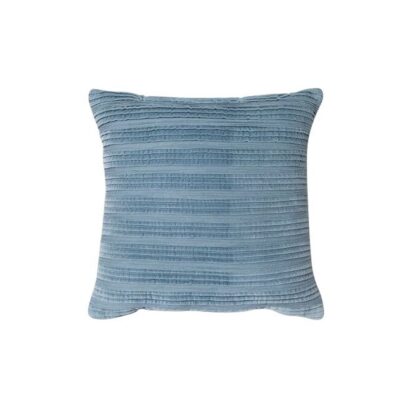 Blue Pleated Textured Pillow