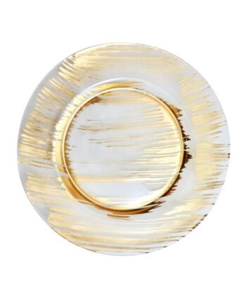 Gold Painted Glass Charger