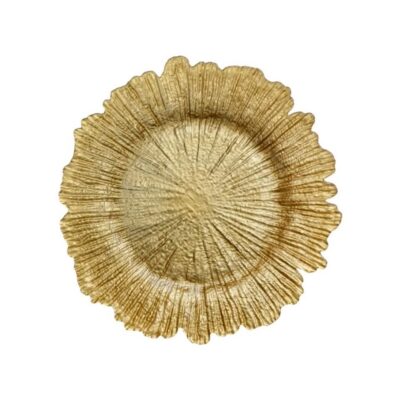 Gold Sea Sponge Glass Charger