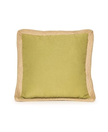 Lime Green Jute Trim Pillow