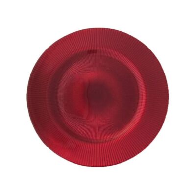 Red Radiance Glass Charger