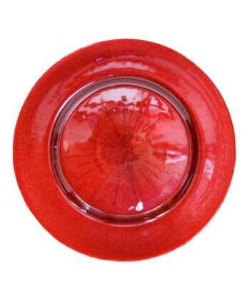 Red Starburst Glass Charger