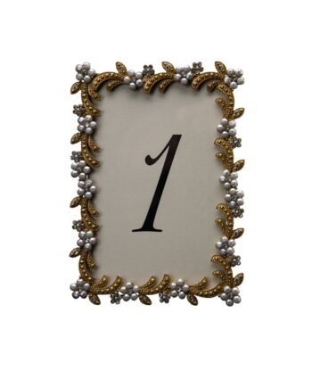 Swirl Gold Table Number
