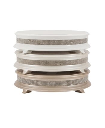 Wood Round Crystal Cake Stand