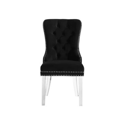 Alaina Black Velvet Chair