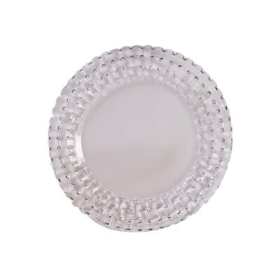 Basketweave Glass Charger