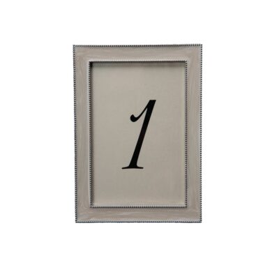 Beaded Pearl White Table Number