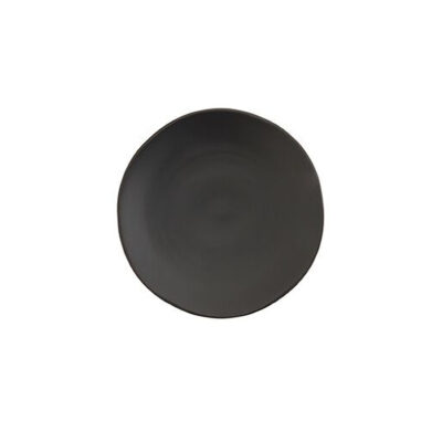 Black Matte China Salad Plate