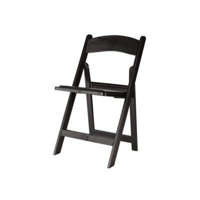 Black Resin Folding Chair