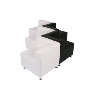 Black and White Mod Low Back Zigzag
