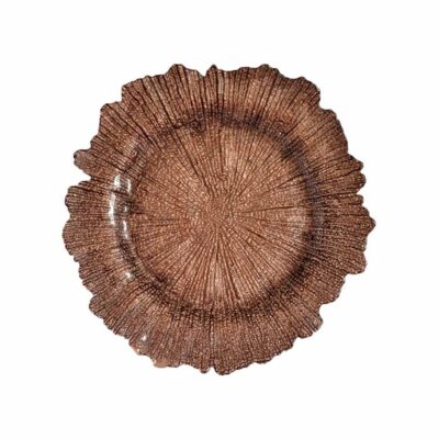 Brown Sea Sponge Glass Charger