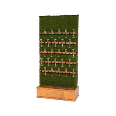 Champagne Grass Wall - Walnut Stain Base