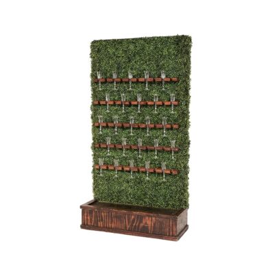 Champagne Hedge Wall - Mahogany Stain Base