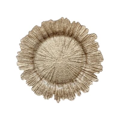 Champagne Sea Sponge Glass Charger