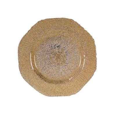 Gold Octo Glass Charger