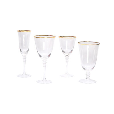 Gold Rim Stemware