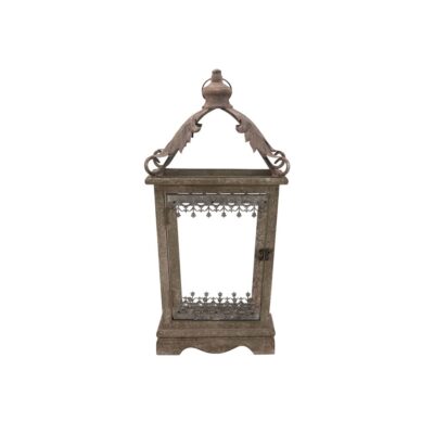 Antique Green Wood Lantern