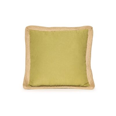 Lime Green Jute Trim Pillow