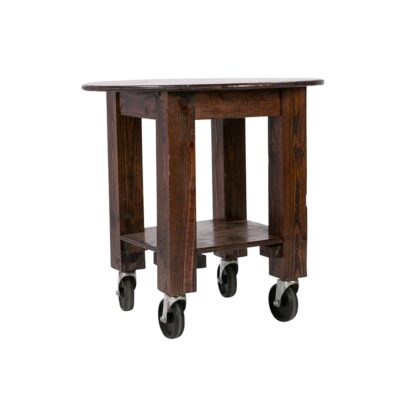 Mahogany Rolling Wood Table