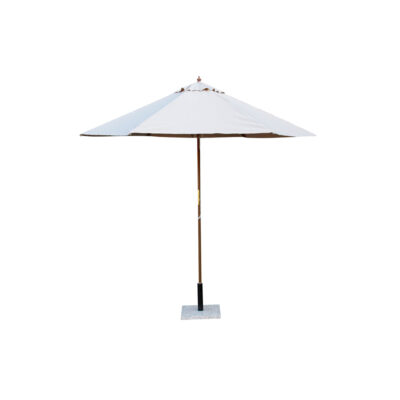 Beige Market Umbrella and Base