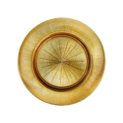 Sparkling Gold Starburst Glass Charger