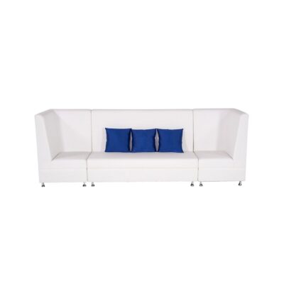 White Mod High Back Grouping 3 pc set