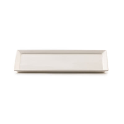 Rectangle Bone White China