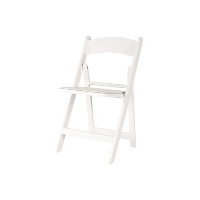 White Resin Folding Chair