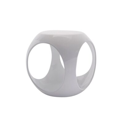 White Rio End Table