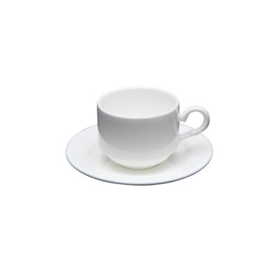 Bone White China Demitasse Cup & Saucer